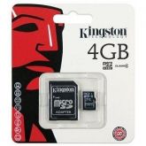 Cartão de Memória Kingston 4GB Micro SD + Adaptador